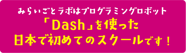 Dashを使った日本で初めてのスクールです！